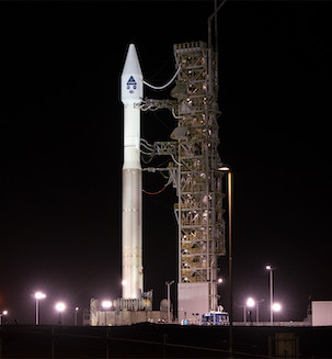 JPSS-2 spacecraft aboard Atlas V rocket on launch pad