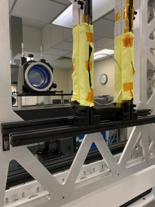 Pressure pane mounted for optical testing 