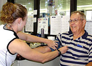 person testing a patient