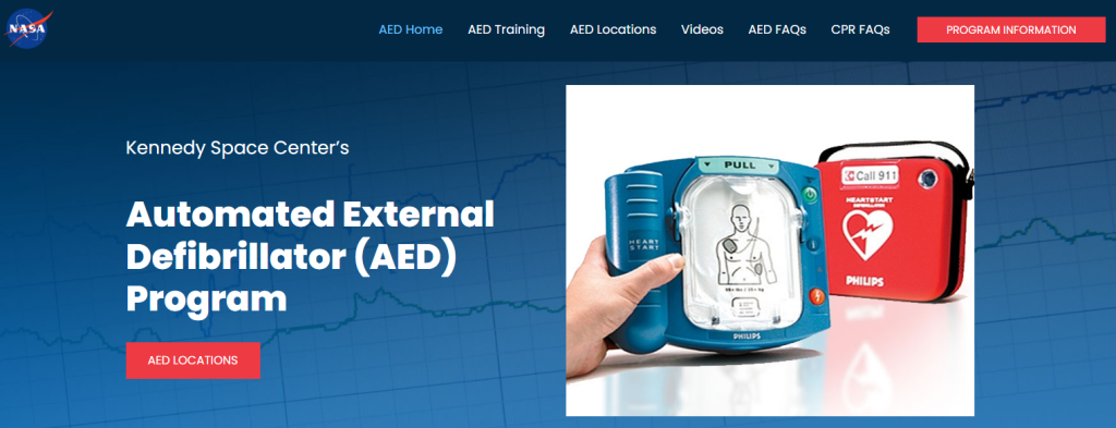 AED website screenshot